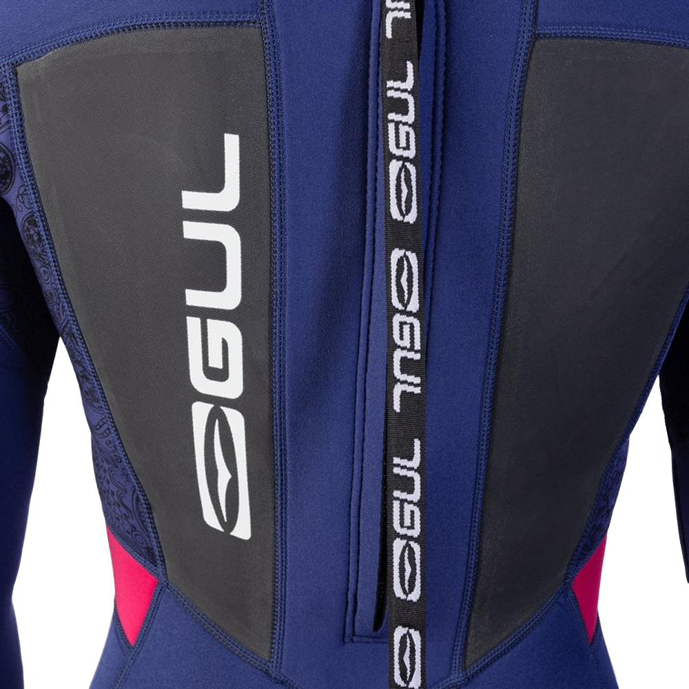 2025 Gul Womens Response 3/2mm Back Zip Wetsuit RE1319-C1 - Navy / Paisley